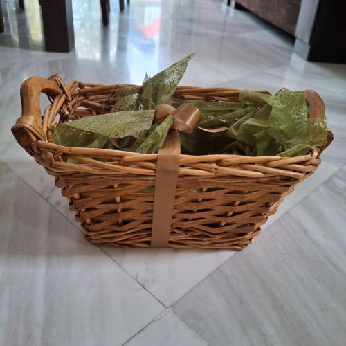 Wicker packaging basket like new for 1 or 2 wines