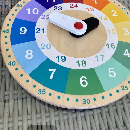 Wooden Educational Clock like new for Learning Time