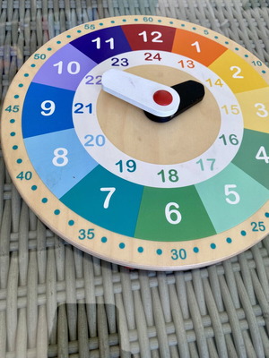 Wooden Educational Clock like new for Learning Time