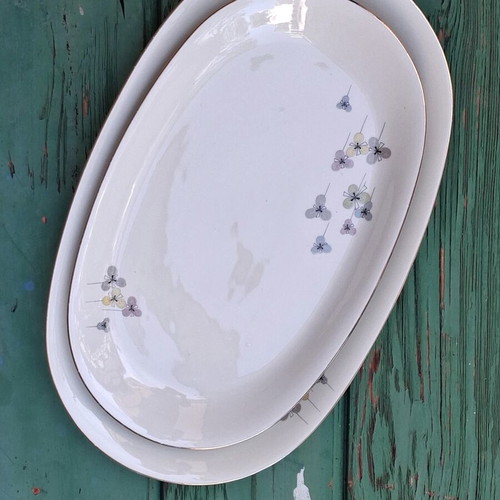 Πιατέλες πορσελάνης vintage Alka Kunst Bavaria Carina σετ 2 σαν καινούργιο