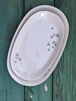 Πιατέλες πορσελάνης vintage Alka Kunst Bavaria Carina σετ 2 σαν καινούργιο