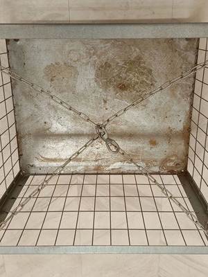 Galvanized transport basket used with wheels