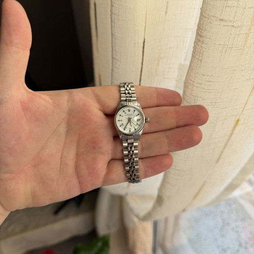 Rolex DateJust 6516 26mm used women's watch white dial