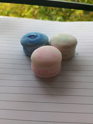 Wax melts macarons new, set of 3 handmade with Lilipop scent
