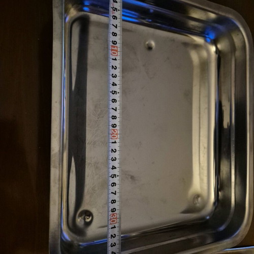 Rectangular baking tray with lid 37x32cm stainless steel AISI 430 new