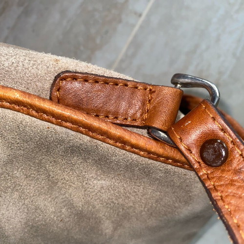 Vintage leather suede crossbody bag used