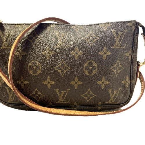 Louis Vuitton Monogram Pochette Accessoires crossbody bag used, brown