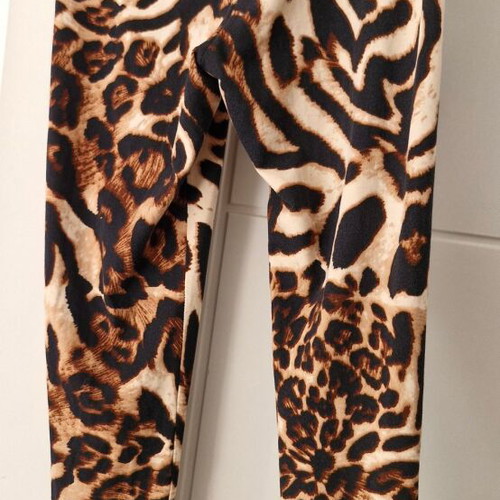 Leopard leggings S/M like new, elastic and non-transparent