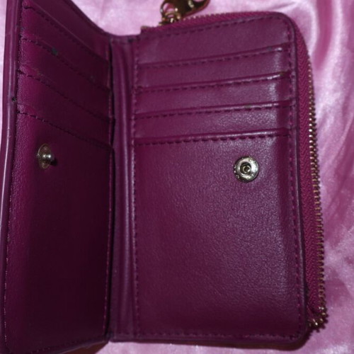 Stradivarius burgundy wallet with croco texture, like new