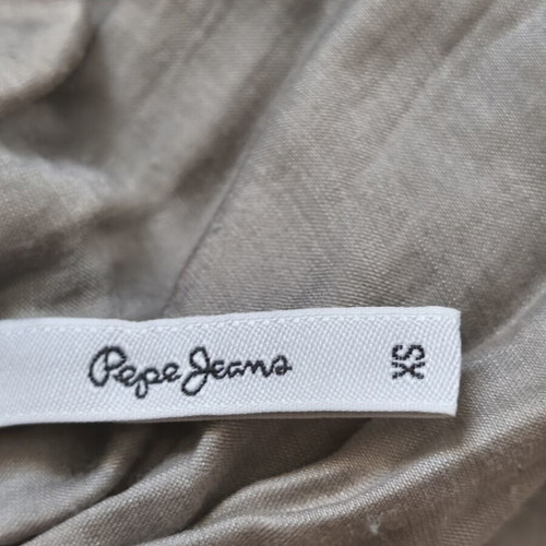 Pepe Jeans skirt like new with iconic elastic sandy colour satin finish