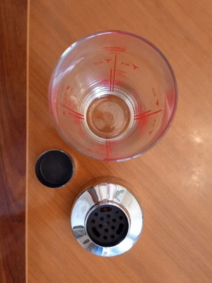 Gordon's Orange vintage glass cocktail shaker