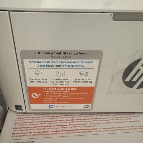 HP LaserJet M110we printer like new with 3 toners