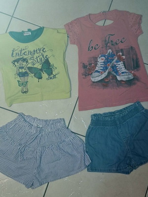 Girls' summer clothes pack for 5 years old, like new