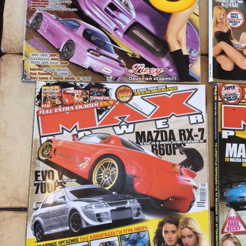 Σετ περιοδικών Tuning σαν καινούργιο, 7 σπάνια τεύχη Max Power & Burn Out Mazda RX-7 & RX-8