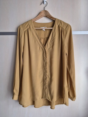 H&M mustard blouse used, size EUR 36