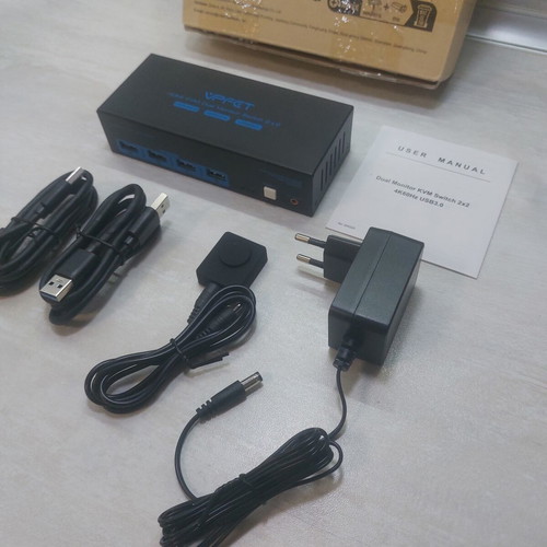 VPFET VP-SW220 Dual Monitor HDMI KVM Switch 2x2 4K@60Hz USB 3.0
