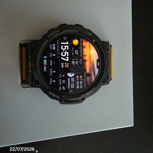 Amazfit T-Rex 2 Aluminium 47mm Waterproof Smartwatch with Heart Rate Monitor Ember Black