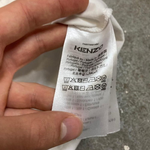 Kenzo Paris T-shirt M white with logo on chest