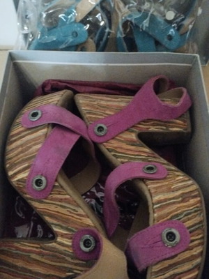 Galibello women's purple platform sandals size 37 used