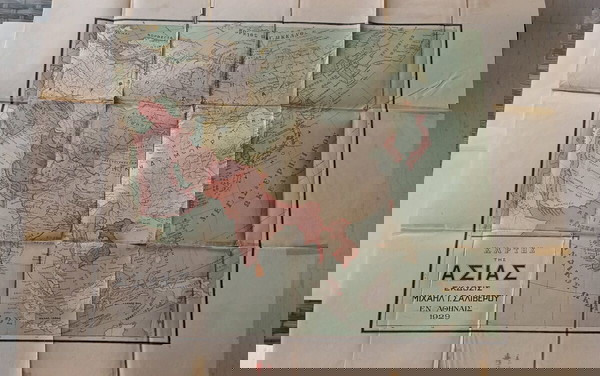παλιός χάρτης Ασίας