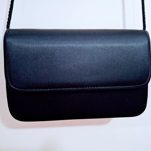 Satin crossbody bag new, black