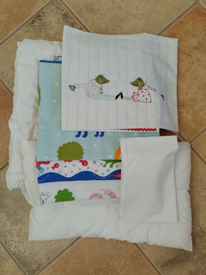 IKEA baby bedding set used, blanket pillow and covers