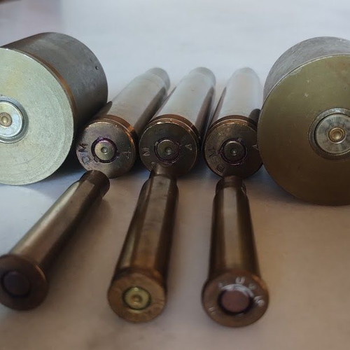 Vintage military casings used, set of 8 brass