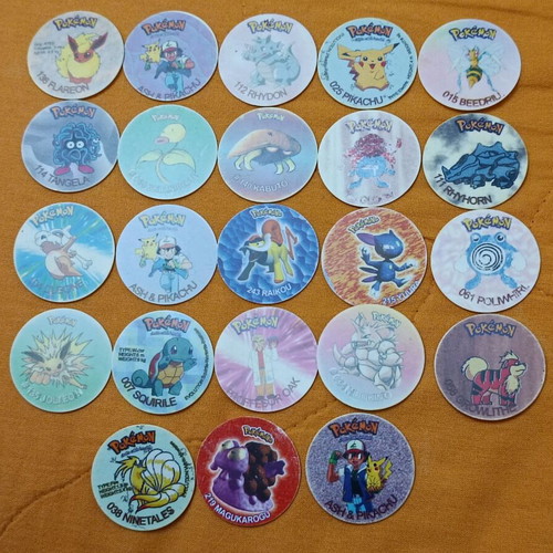 Pokémon tags used, collector set of 23 pieces