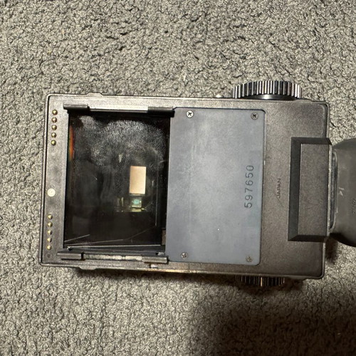 Bronica ETRS camera used with AE-II finder and Zenzanon PE-II 75mm lens