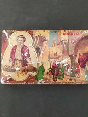 TUMA Argolis vintage tobacco tin box 1900-1910