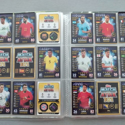 Topps Match Attax 101 Football Trading Cards Bundle used