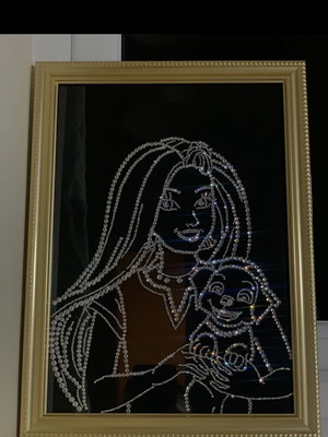 Handmade crystal art painting, custom size