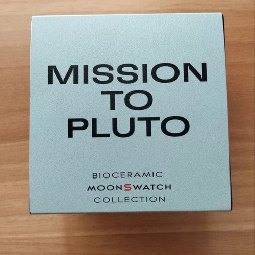 Swatch x Omega Bioceramic MoonSwatch Mission to Pluto watch with extra strap