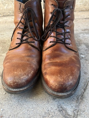 Men's brown leather ankle boots size 41