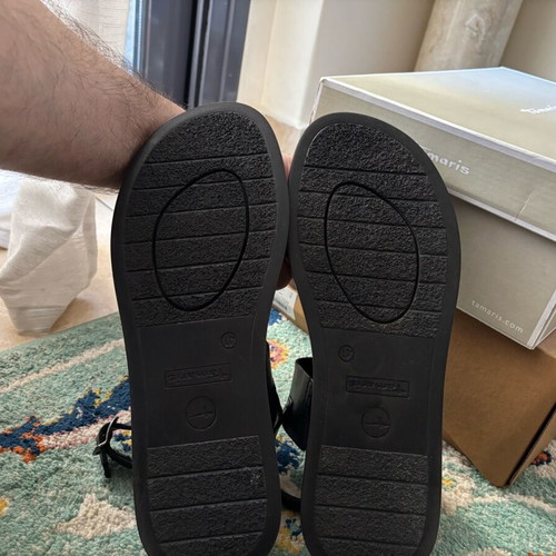 Tamaris leather sandals like new, black, size 41