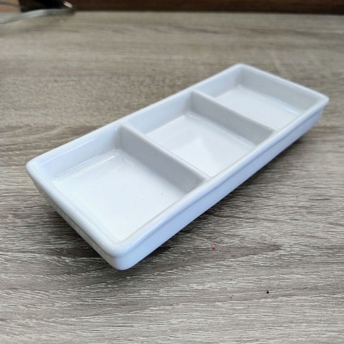 Small ceramic rectangular divided platter like new