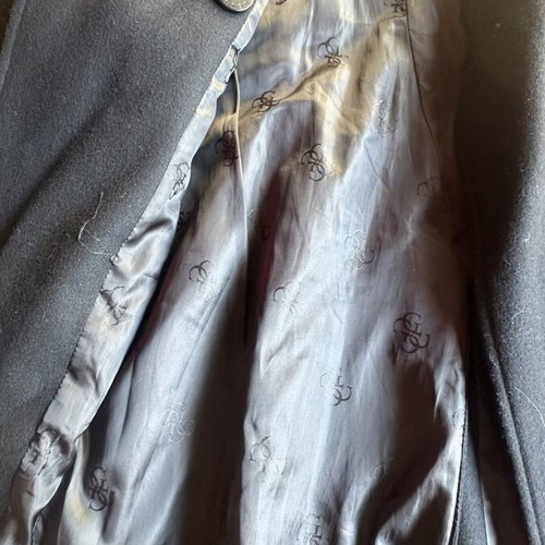 Guess long black coat medium like new