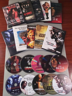 DVD collection of 10 movies with Greek subtitles, like new