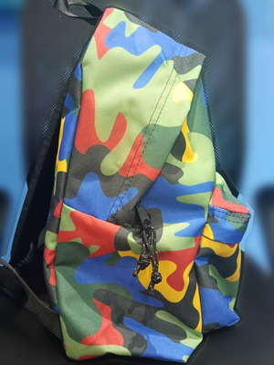 School backpack City with military pattern new