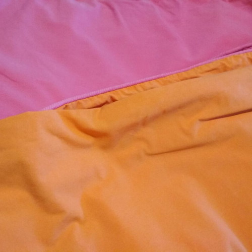 Canon double duvet cover like new, cotton, fuchsia and orange