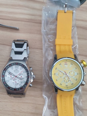 Regolo men's chronograph watch with free silicone strap watch