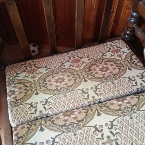 Wooden armchair single bed with mattress
