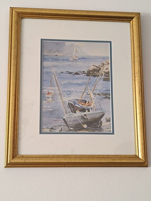Aquarelle Seascape Painting by Danielle Hallant like new