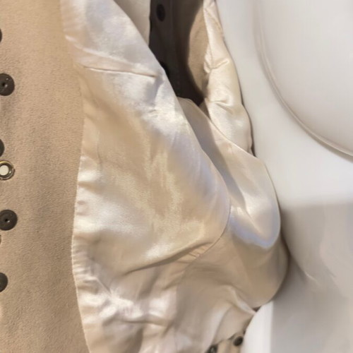 Karen Millen vintage suede set with bronze details