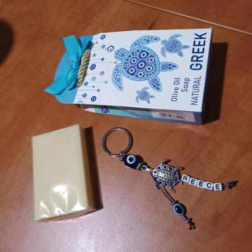 Soap 100 gr and Greece keychain new