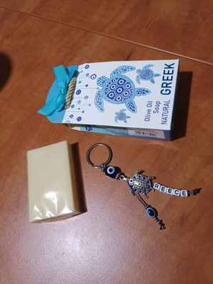 Soap 100 gr and Greece keychain new