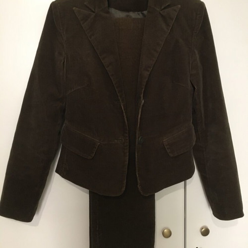 Julia Bergovich women's suit like new, dark green corduroy, size S and 34