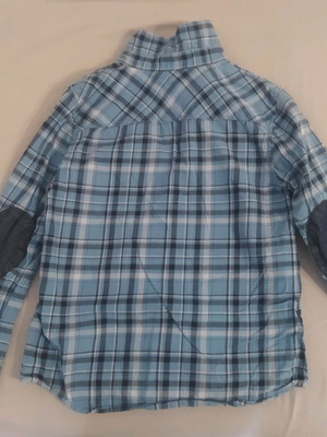 H&M памучна риза за 5-6 години, нова, синя