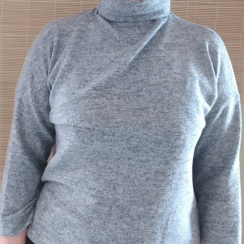 Women's turtleneck shirt gray like new, size L
