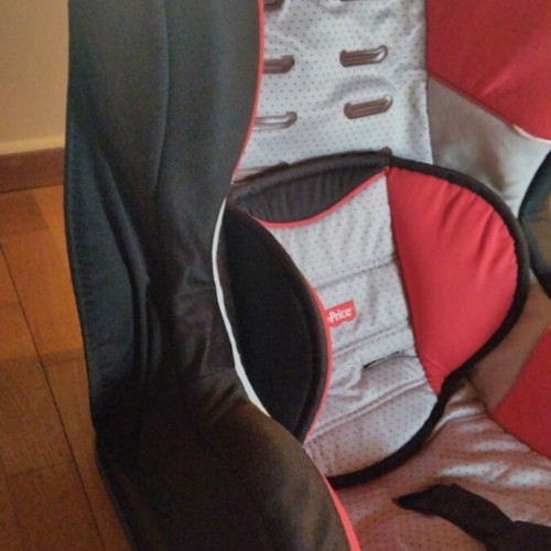 Fisher Price child car seat red gray with black plastic like new